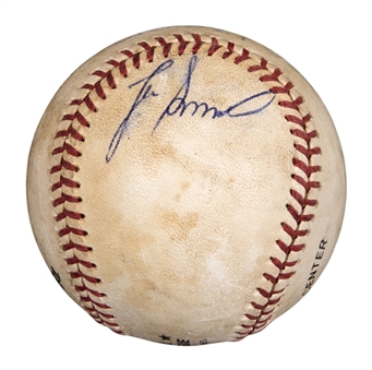 1986 Lee Smith Game Used/Signed Career Save #133 Baseball Used On 8/4/86 (Smith LOA)